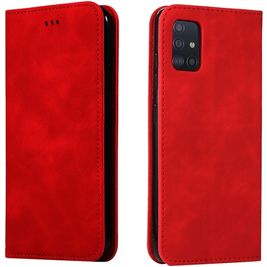 Mobigear Retro Slim Samsung Galaxy A71 Hoesje Bookcase Portemonnee - Rood