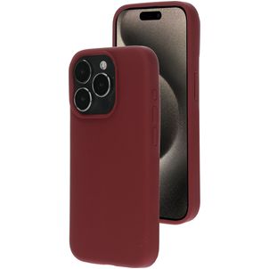 Mobiparts iPhone 15 Pro Siliconen Hoesje Backcover - Plum Red
