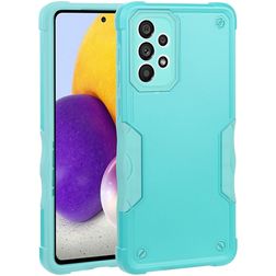 Mobigear Non-slip Armor Samsung Galaxy A73 Hoesje Hardcase Backcover Shockproof - Turquoise