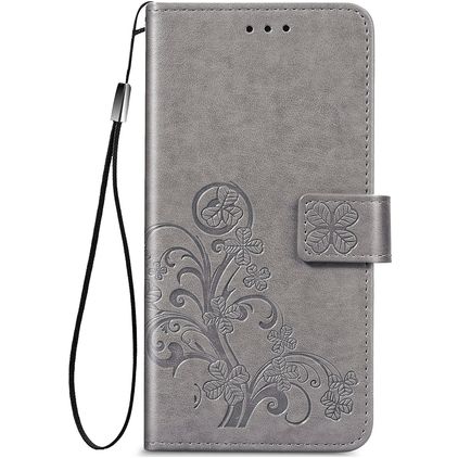 Mobigear Clover Samsung Galaxy A32 4G Hoesje Bookcase Portemonnee - Grijs