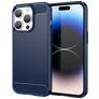 Mobigear Brushed Slim iPhone 15 Pro Max Hoesje Flexibel TPU Backcover - Blauw