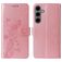 Mobigear Flowers Samsung Galaxy S24 FE Hoesje Bookcase Portemonnee - Roségoud