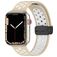 Mobigear Sport Plus Mag Siliconen Apple Watch Bandje Magneetsluiting - 49/46/45/44 mm - Wit / Beige