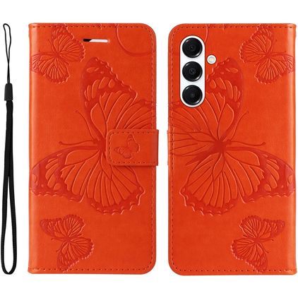 Mobigear Butterfly Samsung Galaxy A26 Hoesje Bookcase Portemonnee - Oranje