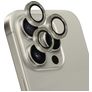 Mobiparts iPhone 15 Pro Max Aluminium Camera Lens Protector - Case Friendly - Zilver