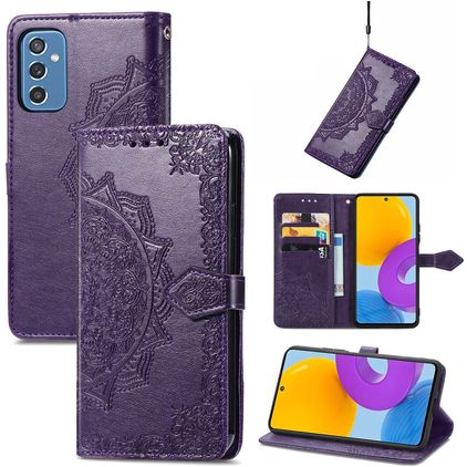 Mobigear Mandala Samsung Galaxy M52 Hoesje Bookcase Portemonnee - Paars