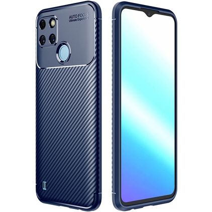 Mobigear Racing Realme C25Y Hoesje Flexibel TPU Backcover - Blauw