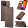 Caseme 013 iPhone 12 Hoesje Bookcase Portemonnee - Bruin