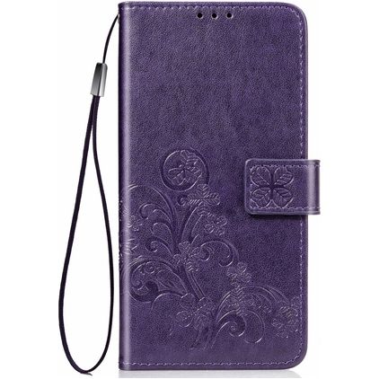 Mobigear Clover Samsung Galaxy S20 Hoesje Bookcase Portemonnee - Paars