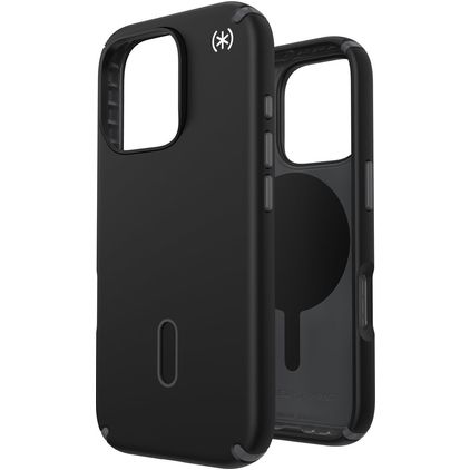 Speck Presidio2 Pro iPhone 16 Pro MagSafe Hoesje Hardcase Backcover Shockproof - Zwart