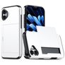 Mobigear Card iPhone 18 Hoesje Hardcase Backcover Shockproof met Pasjeshouder - Wit