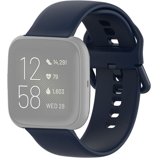 Mobigear Sport Buckle Siliconen Fitbit Versa Bandje Gespsluiting - Donkerblauw
