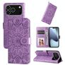 Mobigear Sunflower iPhone 17 Pro Hoesje Bookcase Portemonnee - Paars