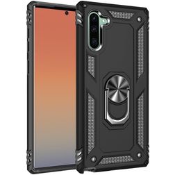 Mobigear Armor Ring Samsung Galaxy Note 10 Hoesje Hardcase Backcover Shockproof met Ringhouder - Zwart