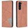 Mobigear Rhombus Slim Samsung Galaxy S24 Plus Hoesje Bookcase - Bruin