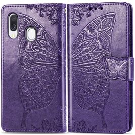 Mobigear Butterfly Samsung Galaxy A40 Hoesje Bookcase Portemonnee - Paars