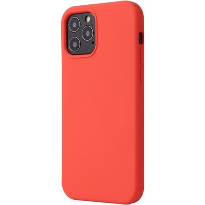 Mobigear Rubber Touch iPhone 12 Mini Siliconen Hoesje Backcover - Coral