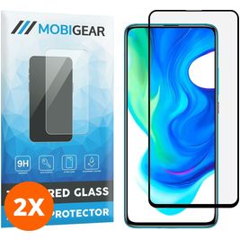Mobigear Premium POCO F2 Pro Glazen Screenprotector - Case Friendly - Zwart (2-Pack)