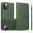 Mobigear Wallet iPhone 16 Pro Max Hoesje Uitneembare 2in1 Bookcase Portemonnee - Groen