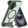 Mobiparts Hardcover iPhone 16 MagSafe Hoesje Hardcase Backcover met Standaard - Satin Green