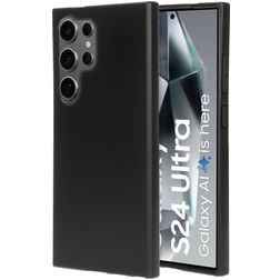 Mobiparts Classic Samsung Galaxy S24 Ultra Hoesje Flexibel TPU Backcover - Matt Black