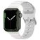 Mobigear Bumpy Siliconen Apple Watch Bandje Gespsluiting - 42/41/40/38 mm - Wit