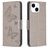 Mobigear Butterfly iPhone 15 Hoesje Bookcase Portemonnee - Grijs