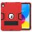 Mobigear ShieldStand iPad 11 (2025) Hoes Hard Kunststof,Siliconen Backcover + Standaard - Zwart / Rood