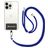 Mobigear Nylon Lanyard Universeel Telefoonkoord Verstelbaar - Marineblauw