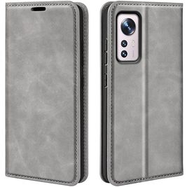 Mobigear Retro Slim Xiaomi 12 Pro Hoesje Bookcase Portemonnee - Grijs Mobigear Retro Slim Xiaomi 12 Pro Hoesje Bookcase Portemonnee - Grijs