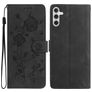 Mobigear Flowers Samsung Galaxy A17 Hoesje Bookcase Portemonnee - Zwart