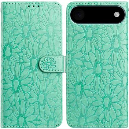 Mobigear Flowers iPhone Air Hoesje Bookcase Portemonnee - Groen