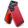 Mobigear Brushed Armor iPhone 12 Pro Max Hoesje Hardcase Backcover Shockproof - Rood