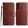 Mobigear Flowers Samsung Galaxy A56 Hoesje Bookcase Portemonnee - Bruin