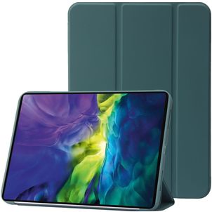 Mobigear Tri-Fold Gel iPad 11 (2025) Hoes TPU,Kunstleer Bookcase - Groen