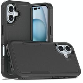 Mobigear Heavy Armor iPhone 16 Hoesje Hardcase Backcover Shockproof - Zwart