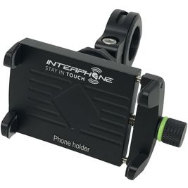 Interphone Aluminum Motocrab Telefoonhouder Fiets / Motor Fietsstuur Bevestiging Klem Universeel - Zwart