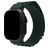 Mobilize Alpine Nylon Apple Watch Bandje Gespsluiting - 49/46/45/44 mm - Donkergroen