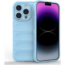 Mobigear Bumpy iPhone 15 Pro Hoesje Flexibel TPU Backcover - Blauw
