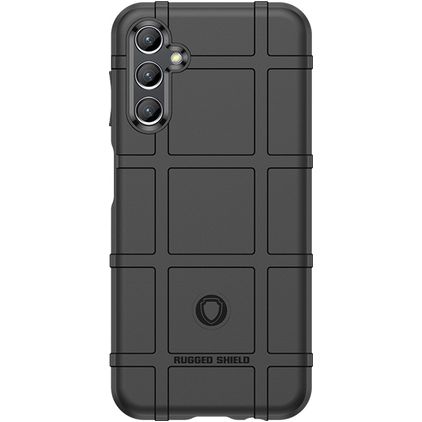 Mobigear Rugged Shield Samsung Galaxy A24 Hoesje Flexibel TPU Backcover Shockproof - Zwart