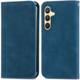 Mobigear Retro Slim Samsung Galaxy S25 Plus Hoesje Bookcase Portemonnee - Blauw