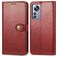 Mobigear Snap Button Xiaomi 12 Pro Hoesje Bookcase Portemonnee - Rood