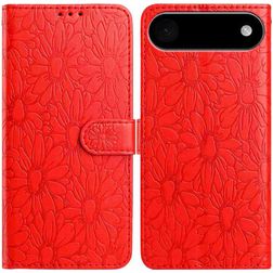 Mobigear Flowers iPhone Air Hoesje Bookcase Portemonnee - Rood