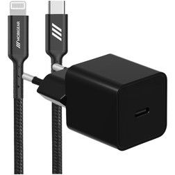 Mobigear Essentials Single USB-C Oplader Apple Lightning 1 Meter Power Delivery 20W - Zwart