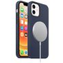 Mobigear Rubber Touch iPhone 12 Mini Siliconen MagSafe Hoesje Backcover - Marineblauw