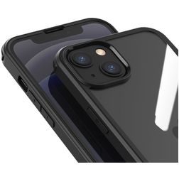 Valenta Full Cover iPhone 13 Mini Hoesje Gehard Glas Backcover Shockproof - Zwart