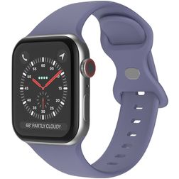Mobigear Sport Dual Siliconen Apple Watch Bandje Druksluiting - 49/46/45/44 mm - Blauw