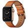 Mobigear Firenze Leren Apple Watch Bandje Gespsluiting - 42/41/40/38 mm - Bruin