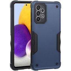Mobigear Non-slip Armor Samsung Galaxy A73 Hoesje Hardcase Backcover Shockproof - Blauw