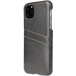 Fierre Shann Premium Card iPhone 11 Hoesje Backcover met Pasjeshouder - Zwart